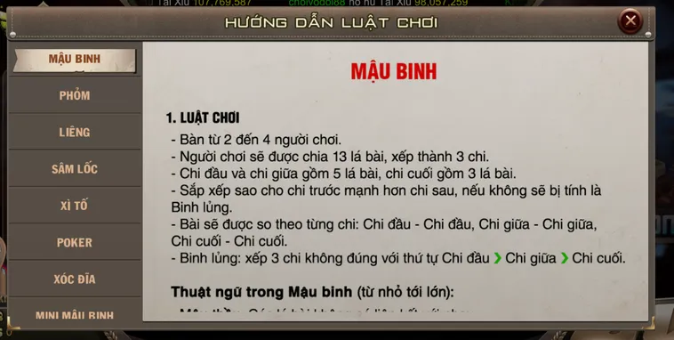 Thử Thách Trí Tuệ Trong Tựa Game Mậu Binh Tại BomWin Siêu Đẳng Cấp