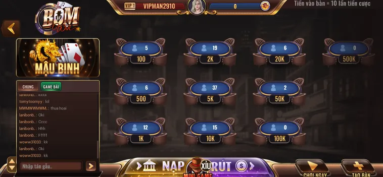 Thử Thách Trí Tuệ Trong Tựa Game Mậu Binh Tại BomWin Siêu Đẳng Cấp