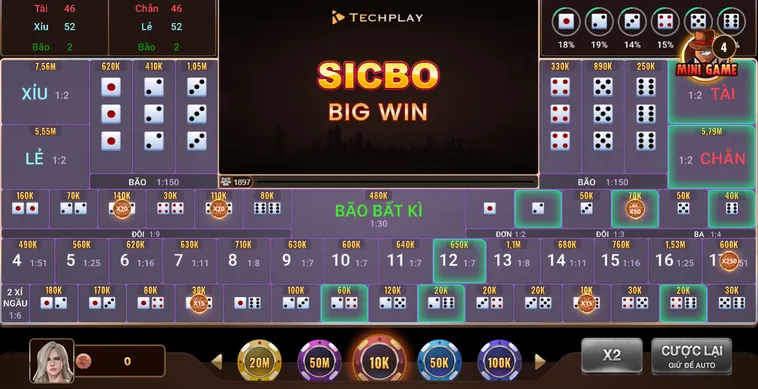 Sicbo BigWin Tại BomWin Sảnh Chơi Tài Xỉu Đỉnh Cao Với Tỷ Lệ Thưởng Cực Cao
