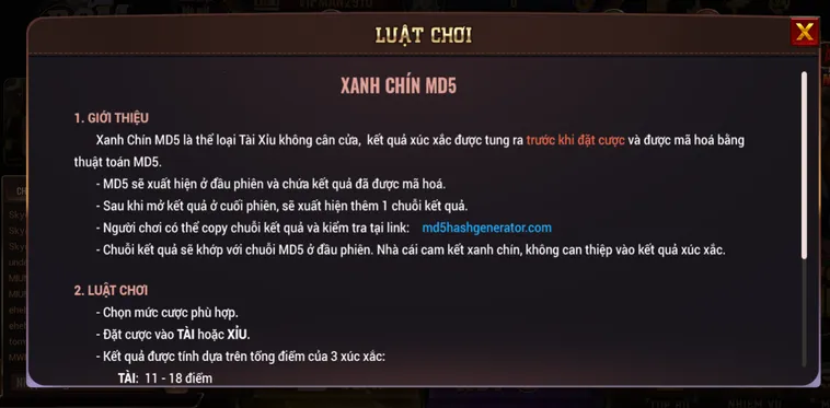Trải Nghiệm Công Nghệ Cá Cược Tài Xỉu MD5 Tại BomWin Minh Bạch Nhất